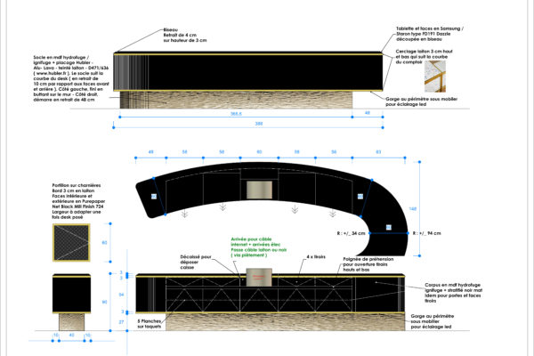 Zone 10 - Vestiaire - Elevation desk détails4